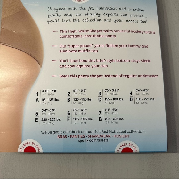 Assets Red Hot Label by SPANX Super Control HighWaist Black Brief Panty Sz 6 NWT - Picture 7 of 8